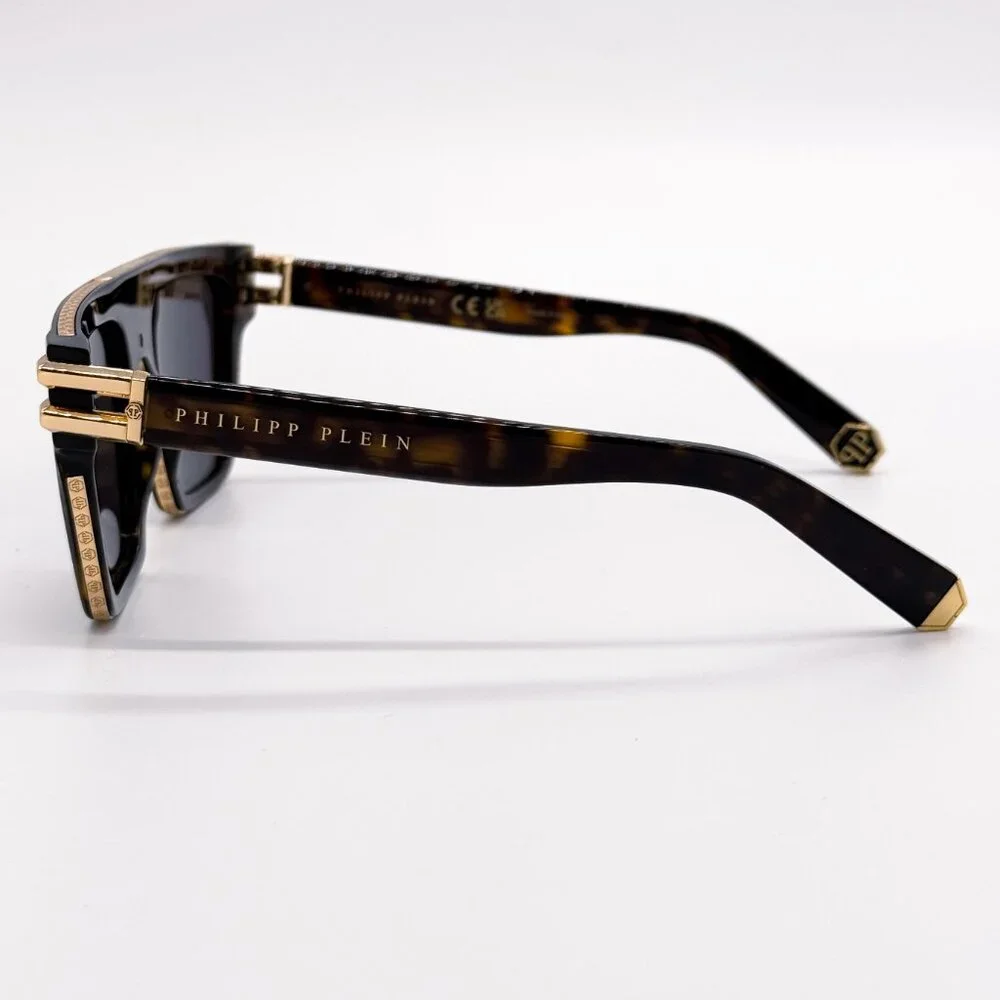 NEW PHILIPP PLEIN ICON SPP108M 0722 HAVANA UNISEX SUNGLASSES PHILIPP PLEIN